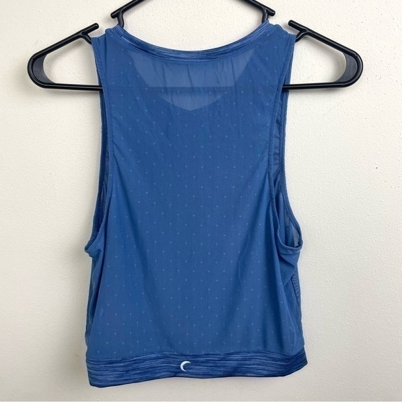 Zyia Blue Luxe‎ Strappy Sheer Polka Dot Tank - Picture 4 of 7